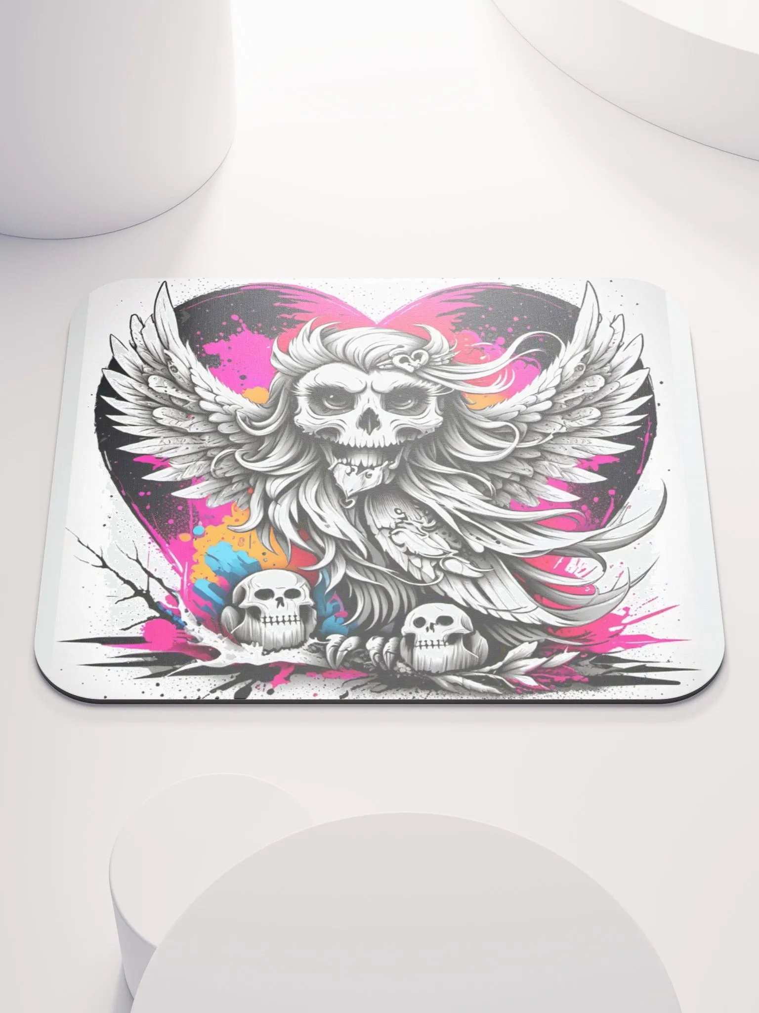 Gothic Owl Skull Mouse Pad product image (2)