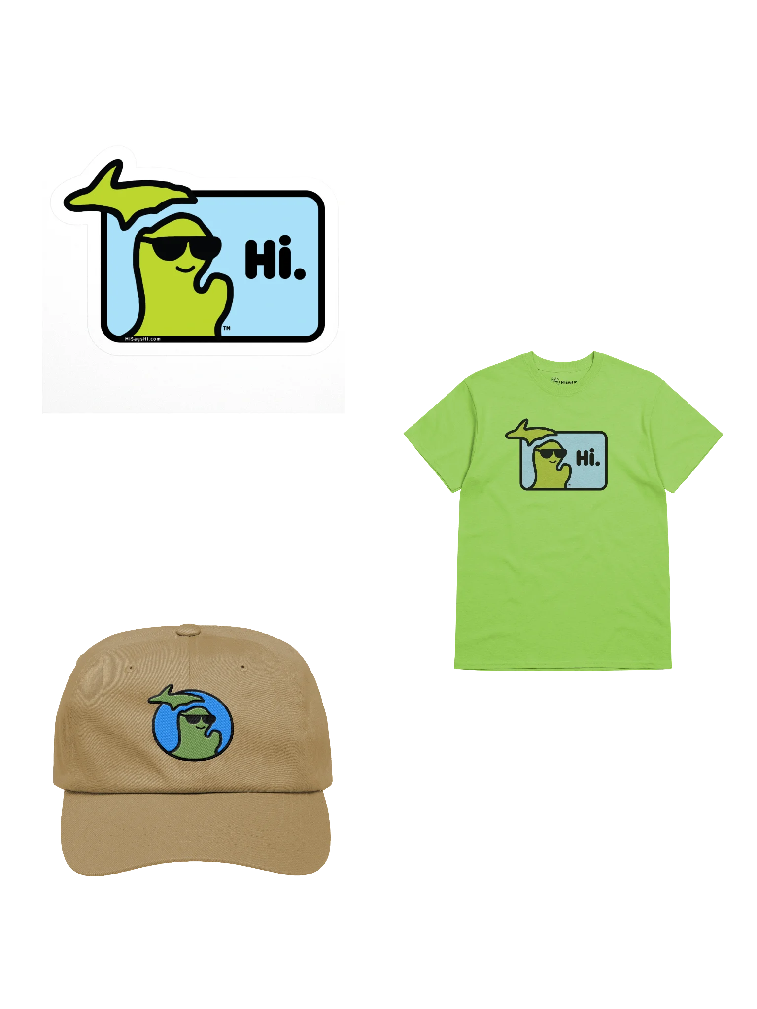 MI Says Hi™ Shirt, Hat & Sticker Bundle product image (1)