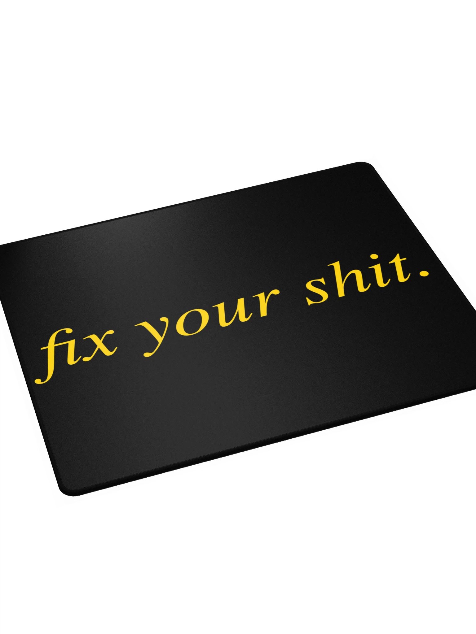 No ShopCo Gaming Mouse Pad - Phrase Yellow on Black product image (4)