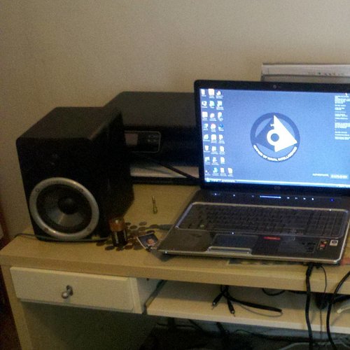 my first real home studio setup (2015)