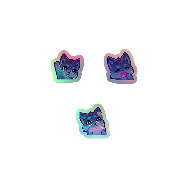 Holographic Wolfie Stickers product image (1)
