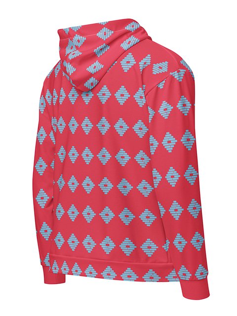 Powered by the People Zip Hoodie (Red/Blue) product image (2)
