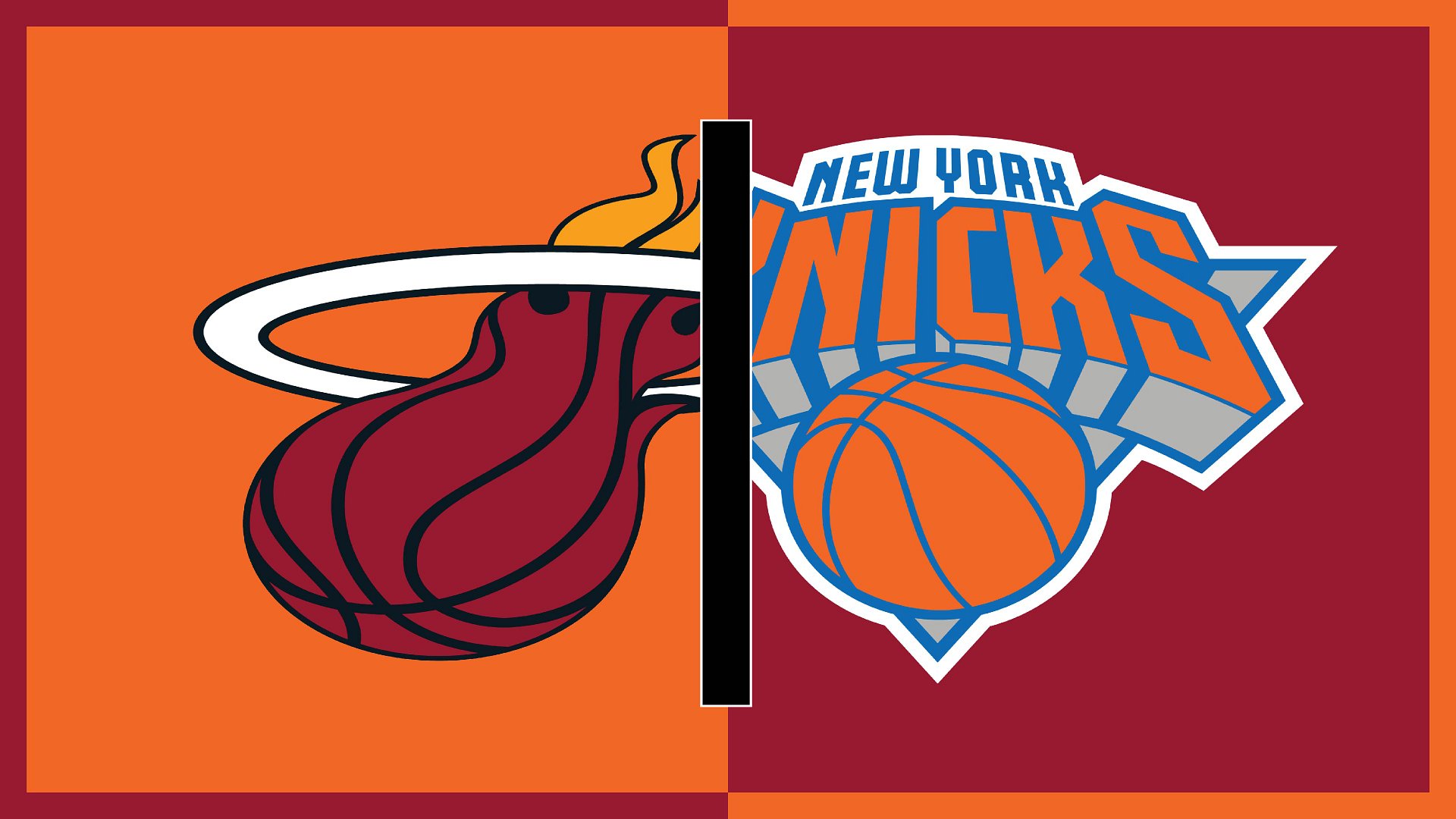 Miami Heat Vs NY Knicks - Rivals - Small & Large Bundle - Wallpaper product image (1)