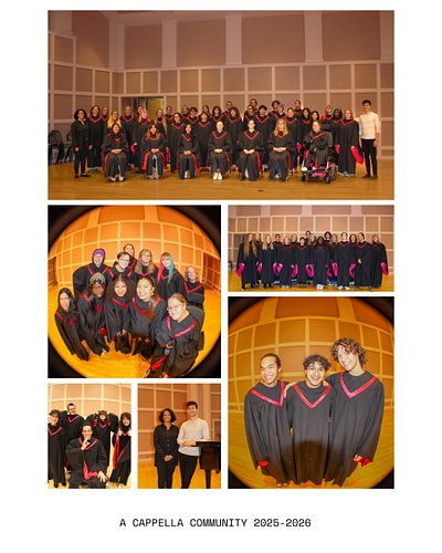 Sharing the beautiful faces of the 2025-2026 A Cappella Choir (swipe for a little chaos)

First slide pictures by @elisadgtal...