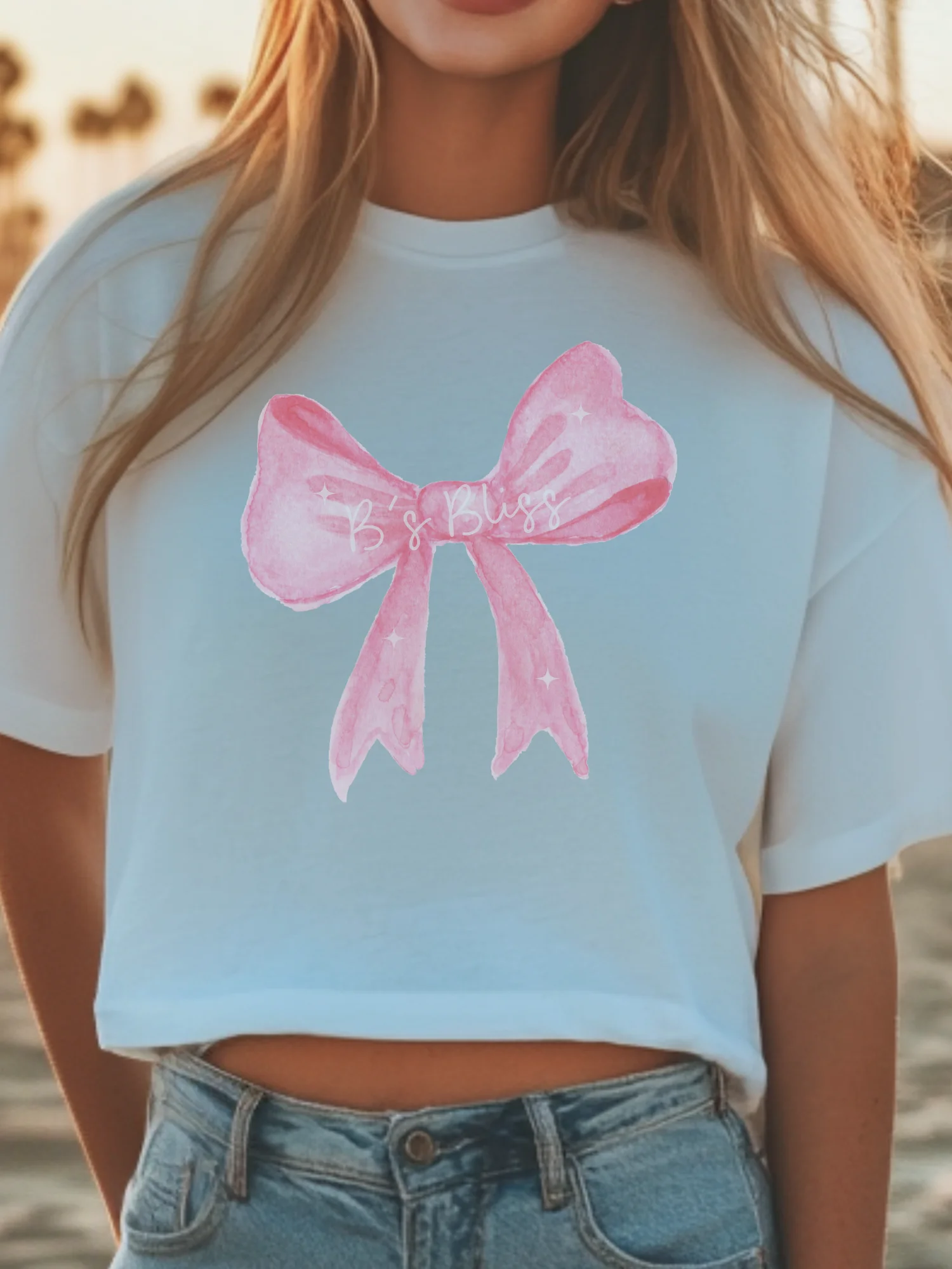Comfort Colors Pink Coquette Bow Boxy Tee product image (2)