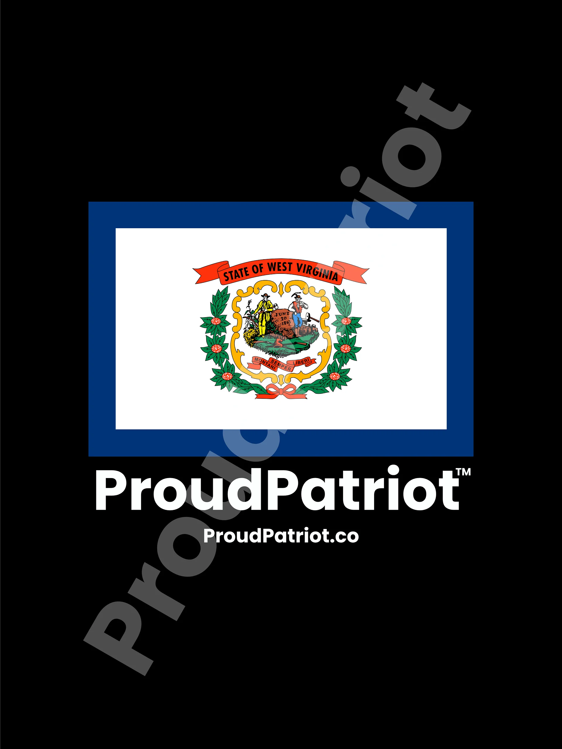 West Virginia Proud Screensaver Dark Mode product image (1)
