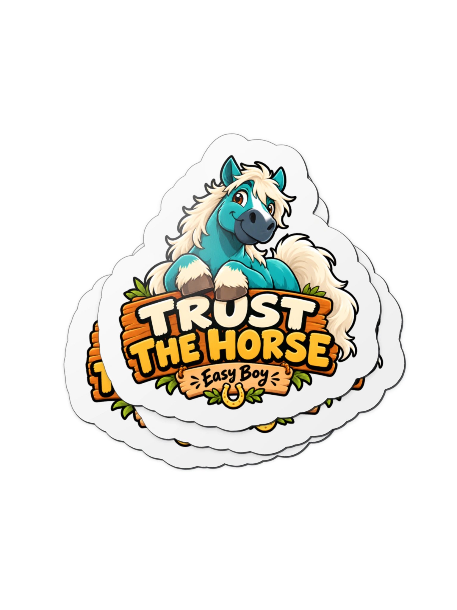 Trust the Horse: Easy Boy Magnet – 4" × 4" product image (2)