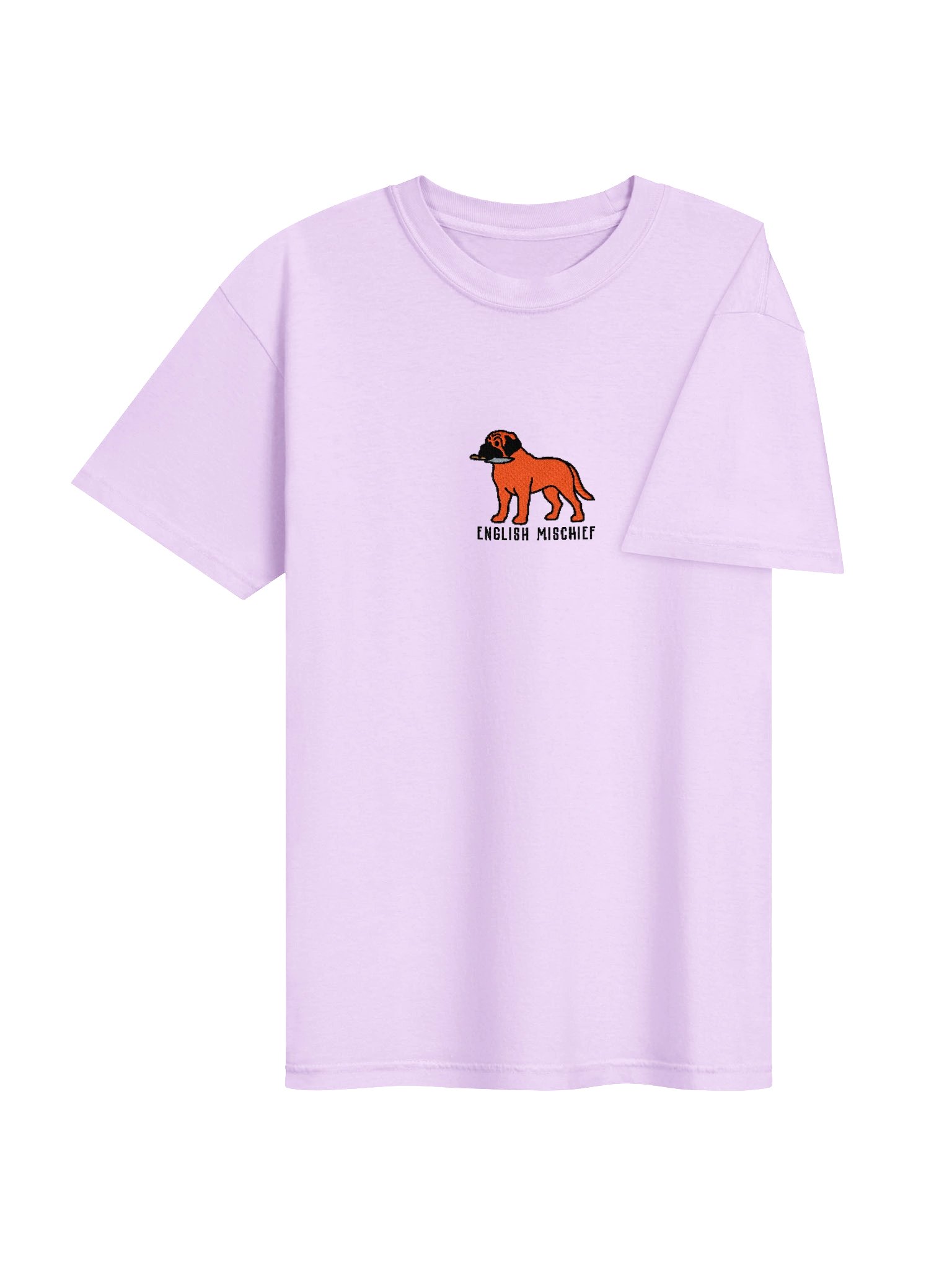 English Mischief Funny Chibi-Style Embroidered T-Shirt for English Mastiff(Red) Owners product image (94)