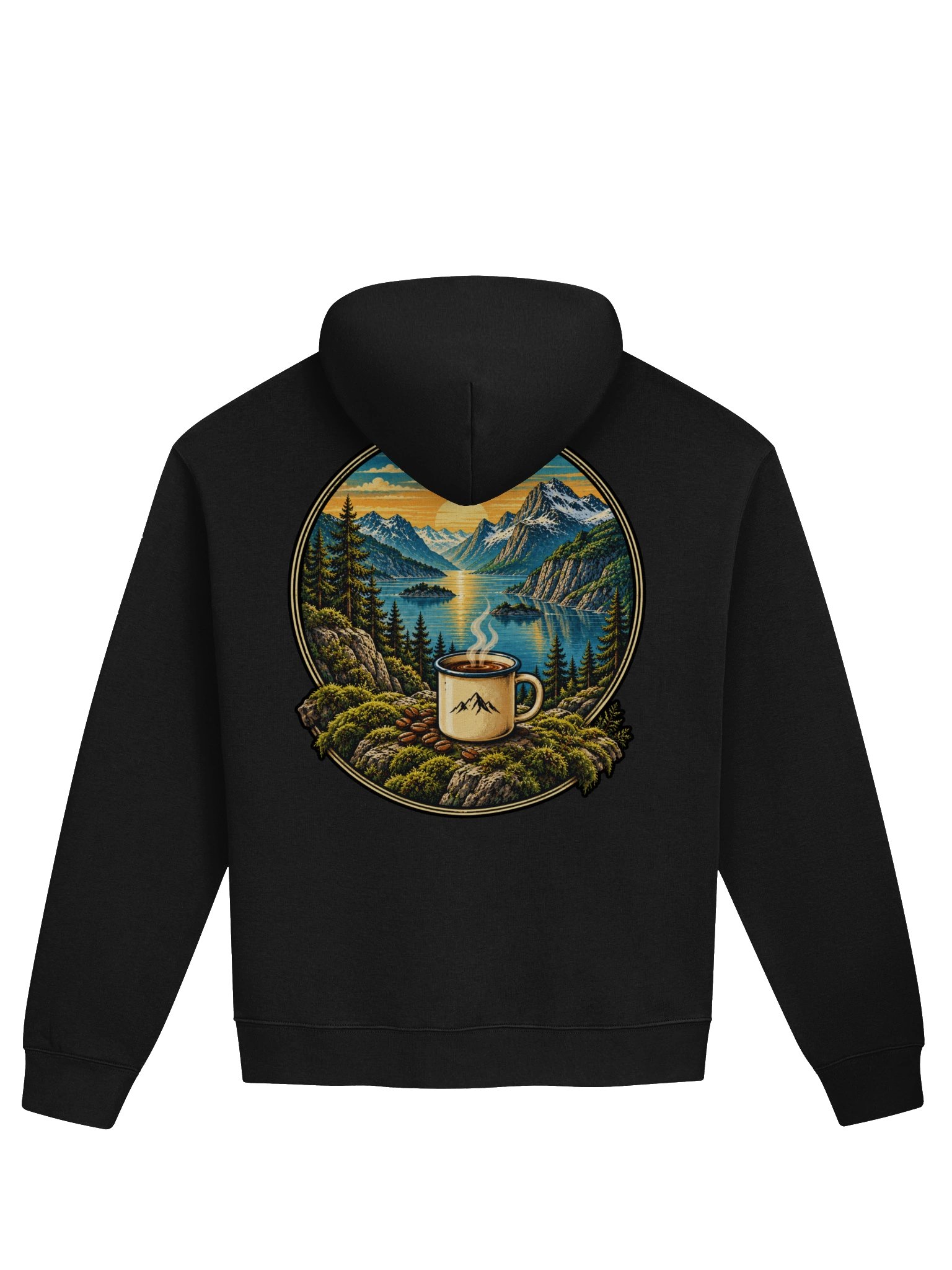 Mountain Lake – Sunset Coffee – Men's Hoodie product image (10)