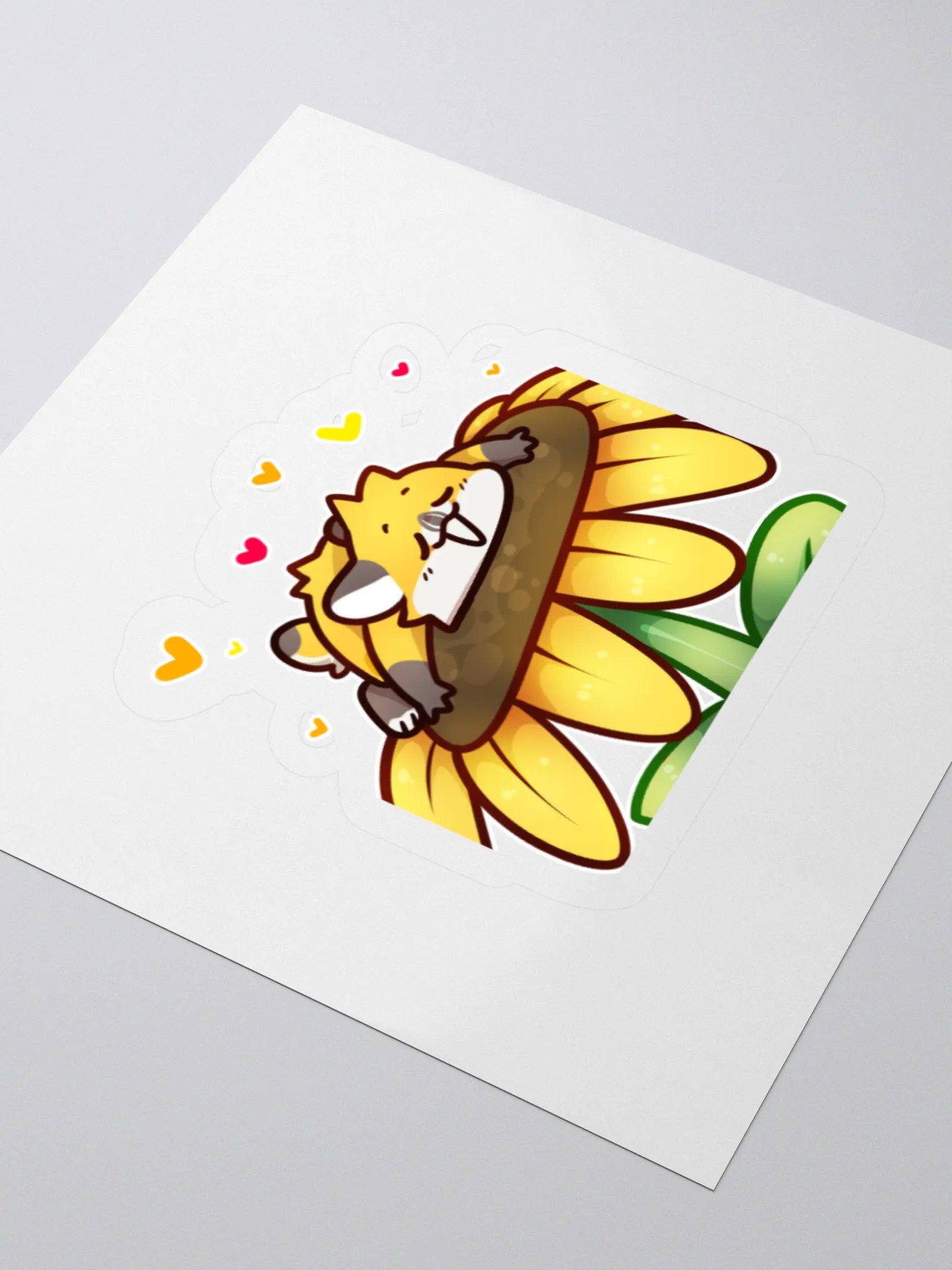 3 x 3 Small Sunflower hug sticker product image (3)