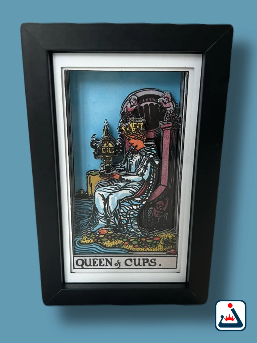 Queen of Cups – 3D Tarot Shadow Box Art product image (1)