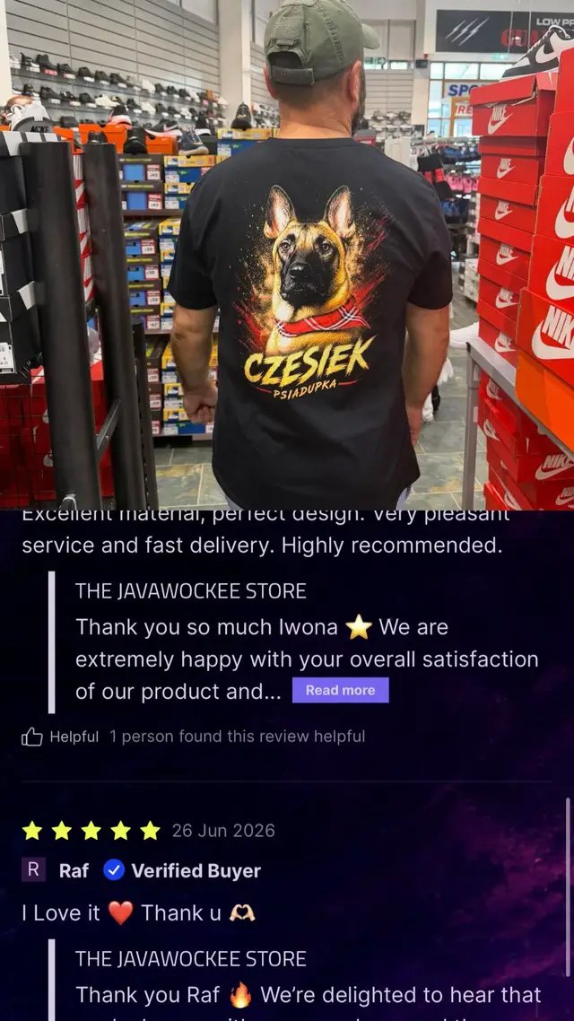 So thrilled to have made my first sale using Print on Demand! 🌟 My customers were really happy after receiving their custom designs from The JavaWockee Store. They shared their ideas with me, and I brought them to life! If you're interested in a custom design, feel free to contact me or check out The JavaWockee merch Store to see more of what’s available right now. Thank you for your support! 🎉#PrintOnDemand #CustomDesigns #TheJavaWockee 