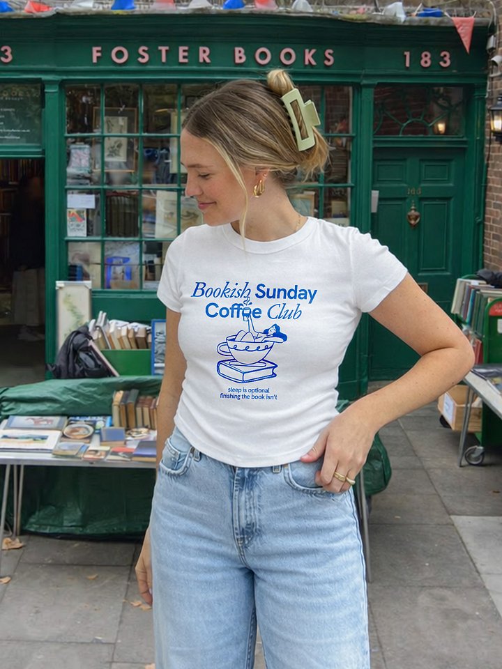 Bookish Sunday Coffee Club - Baby Tee product image (6)
