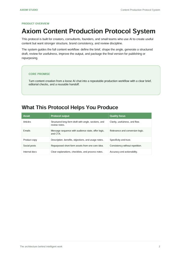 Axiom Content Production Protocol System product image (2)