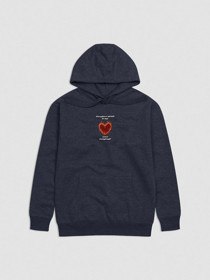 Flaming Heart - Fireplace ASMR is my Love Language | Embroidered Hoodie product image (2)