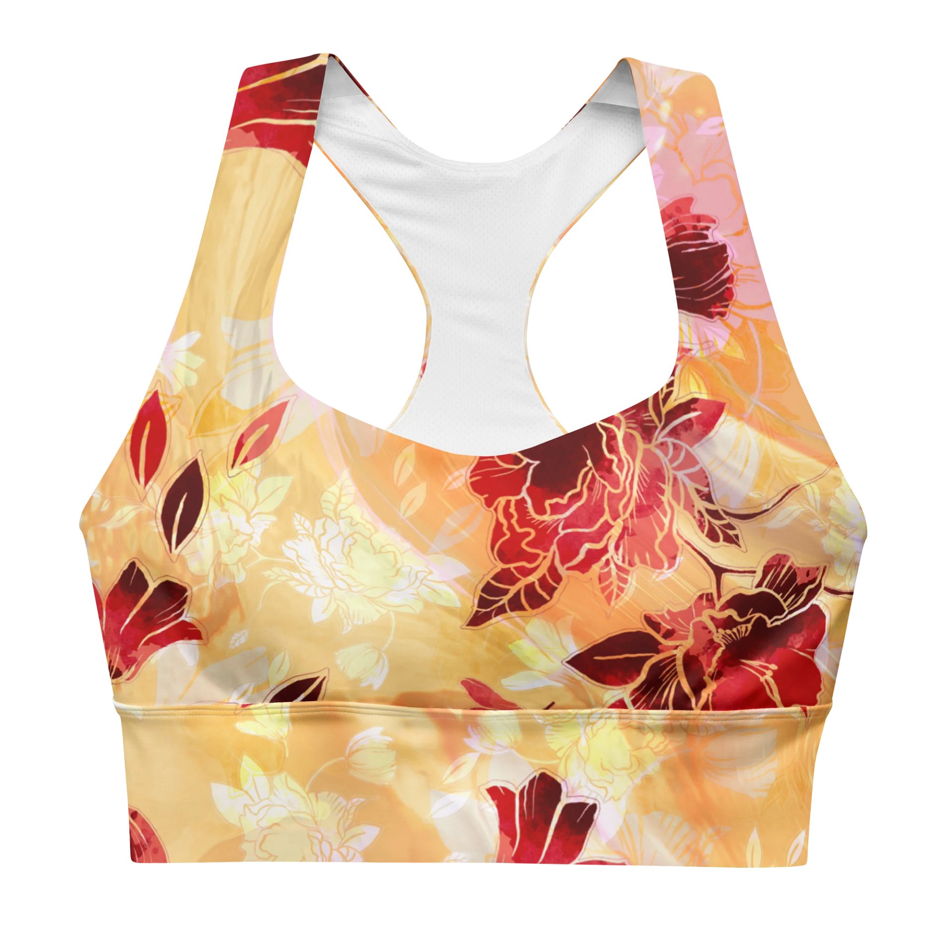 Sunset garden-Recycled Longline Sports Bra product image (1)