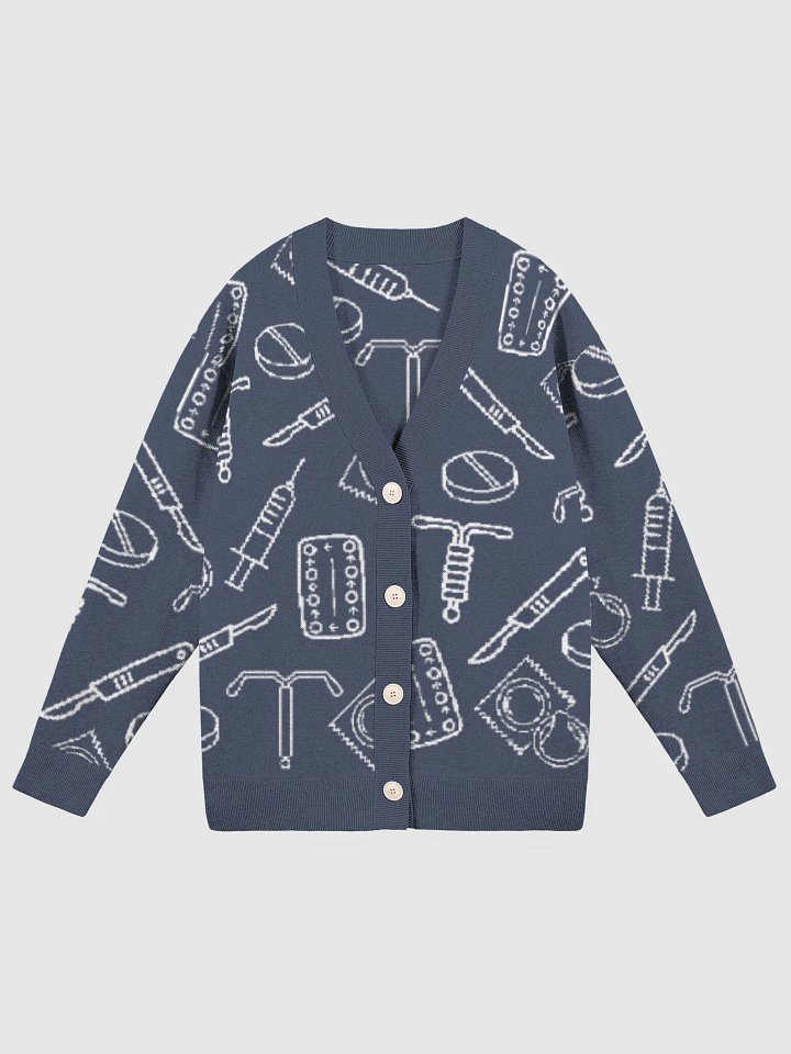 birth control icons (navy cardigan) product image (1)