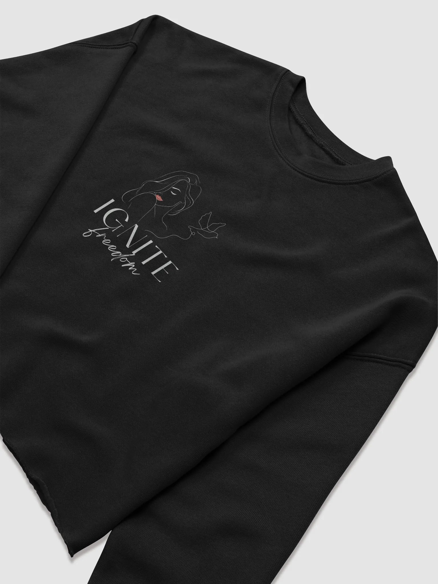 Women's Fleece Crop Sweatshirt BCFB0119 product image (7)