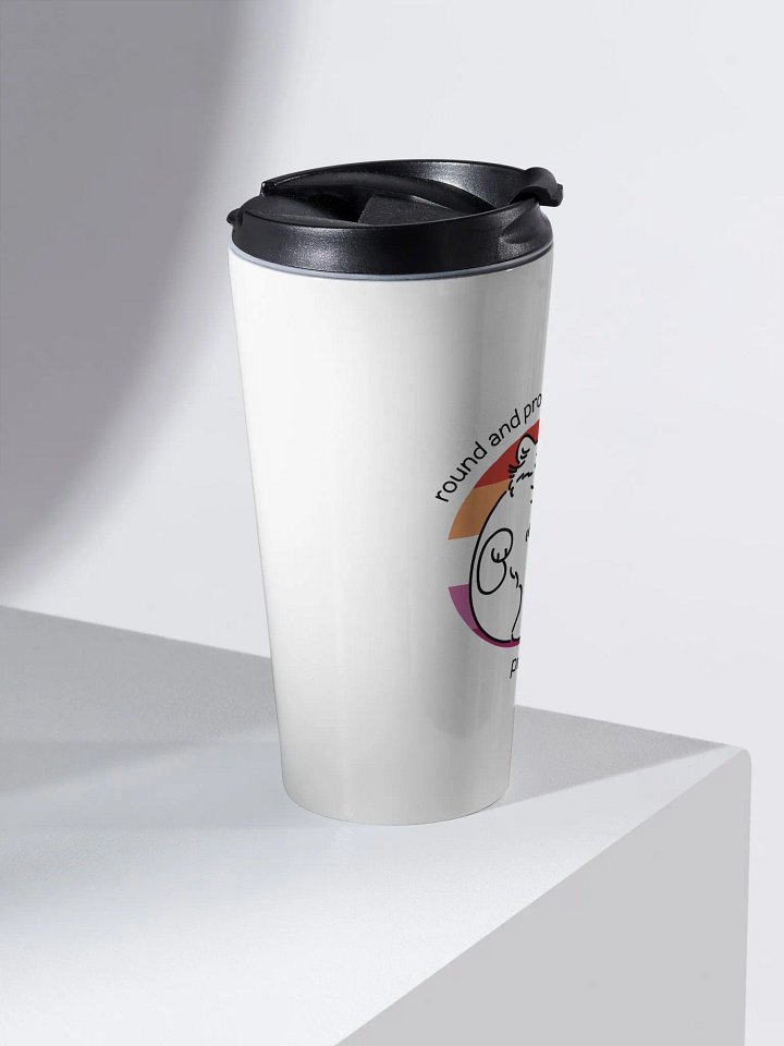 Round and Proud Manul Lesbian Version - Steel Travel Mug product image (2)