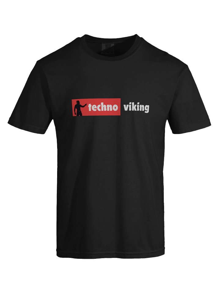 Techno Viking T-Shirt | Minimal Silhouette Rave Graphic product image (1)