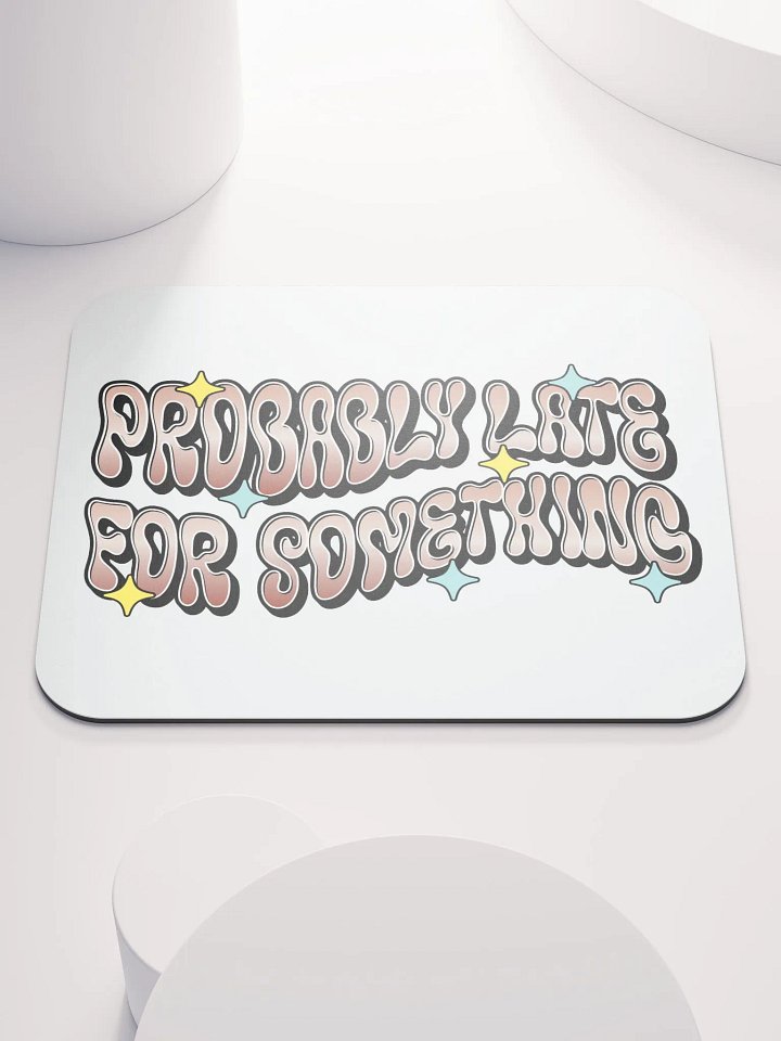 Probably Late For Something Retro Vibes Mouse Pad product image (1)