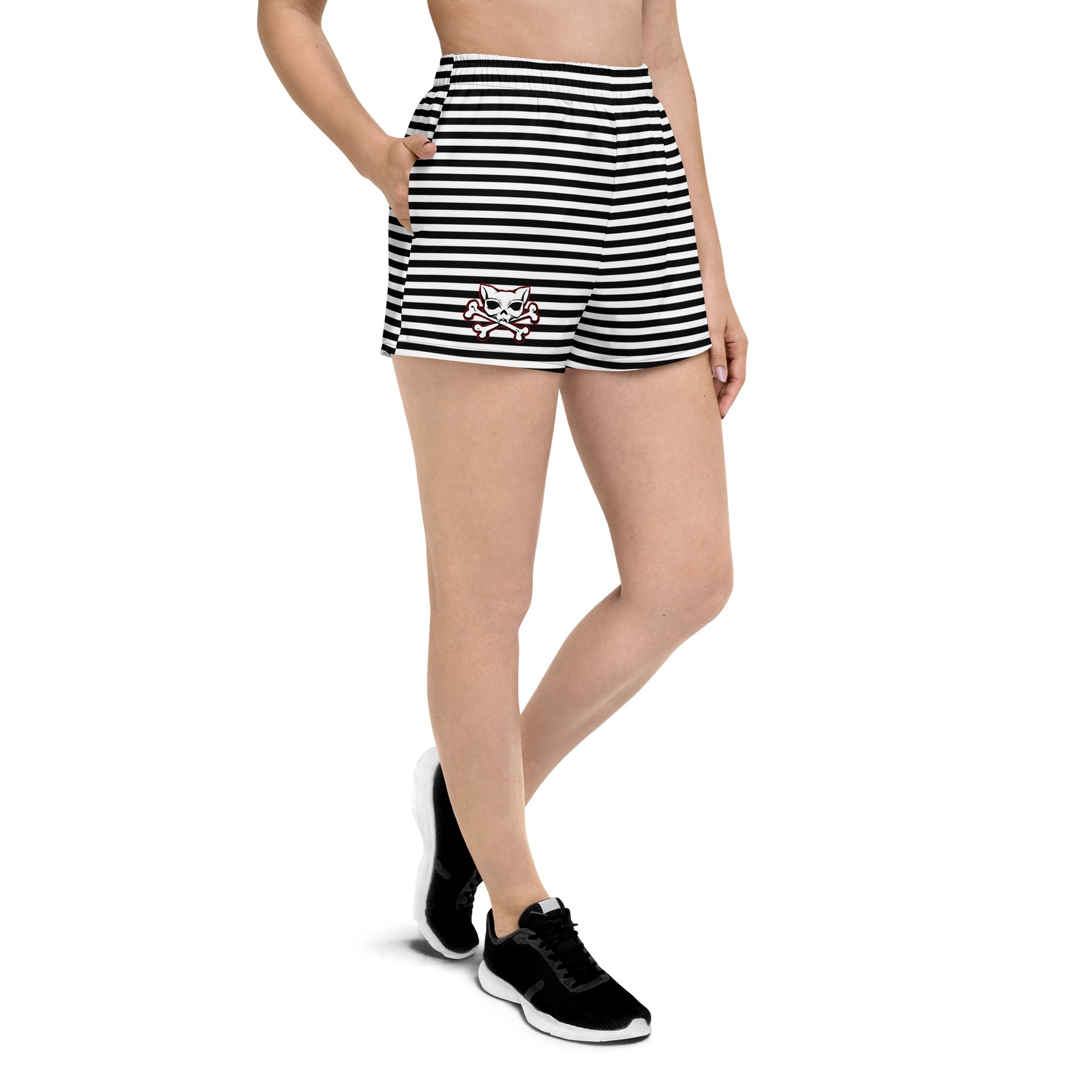 Black and White Stripped Shorts product image (3)