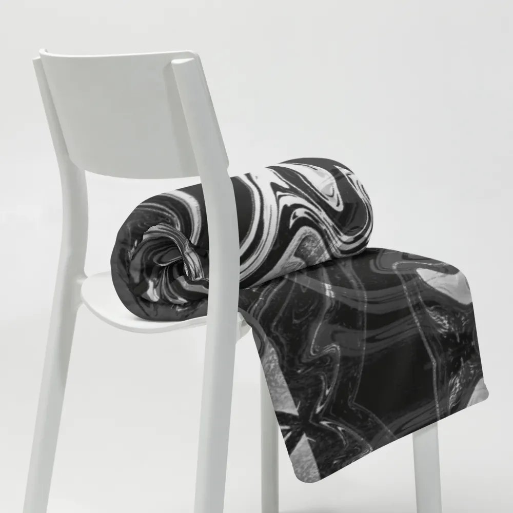 Black and White Swarm Pattern Urban Design Throw Blanket product image (20)