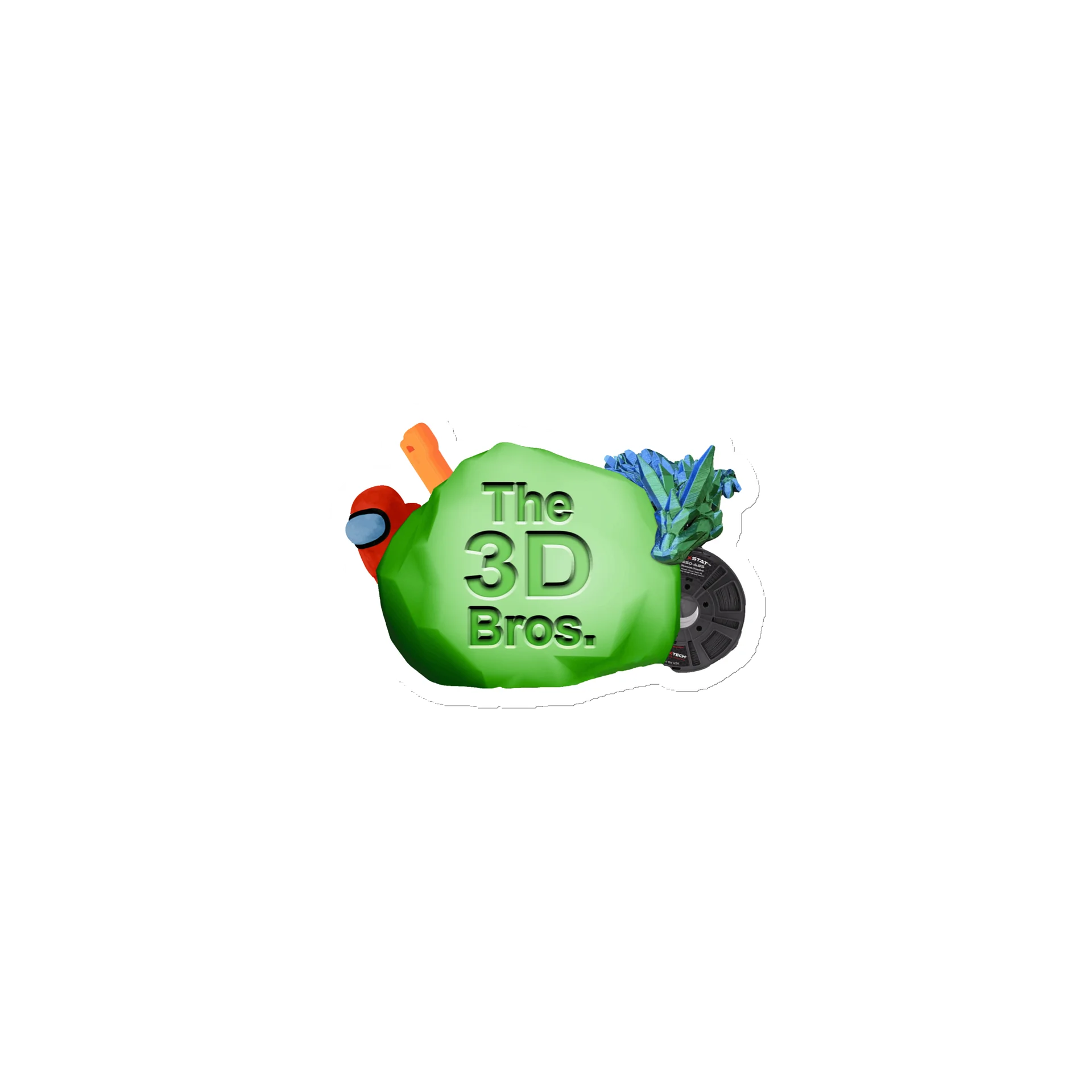 The 3D Bros.™ Fridge Magnet product image (1)