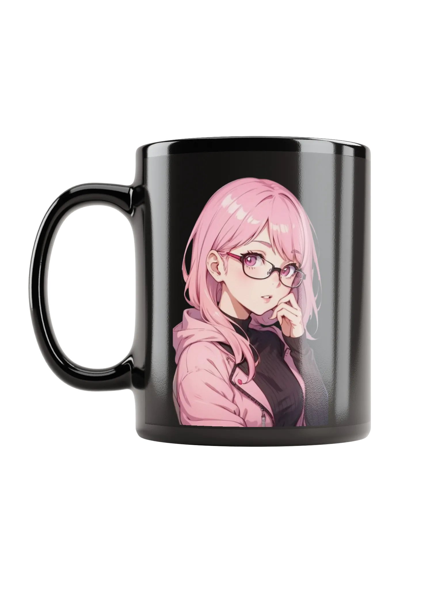(PINK WAIFU) K Black Mug product image (6)