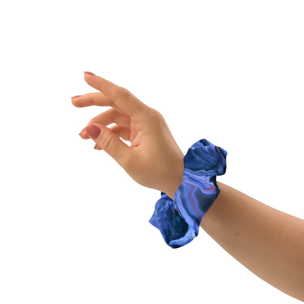 Blue Abstract Art All-Over Print Scrunchie product image (3)