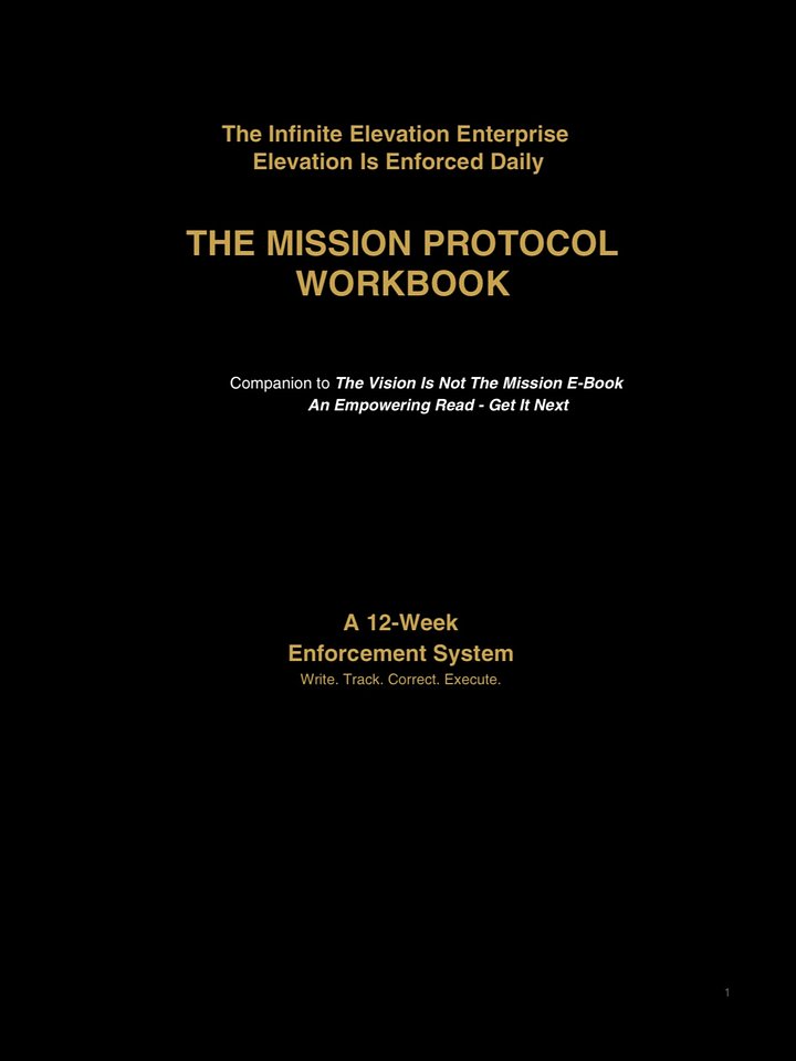 The Mission Protocol Workbook — Companion to The Vision Is Not The Mission e-Book (pdf) product image (1)
