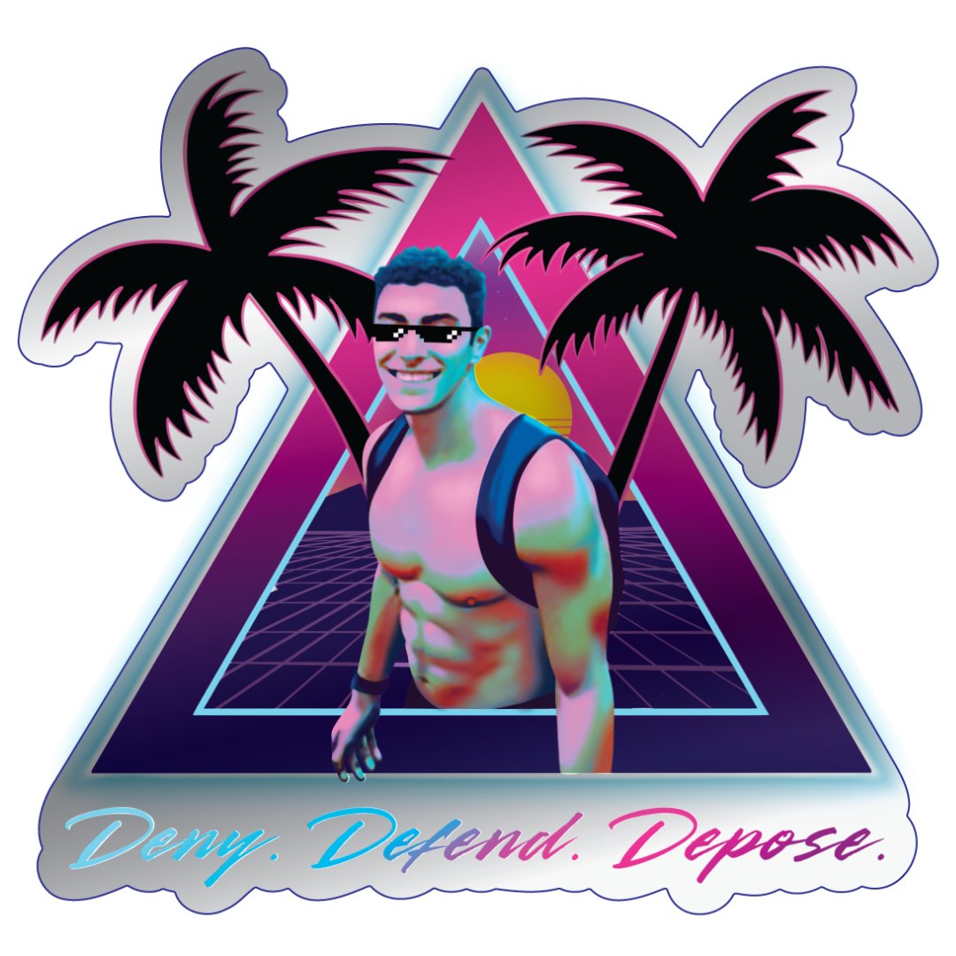 Vaporwave Vigilante Sticker product image (1)