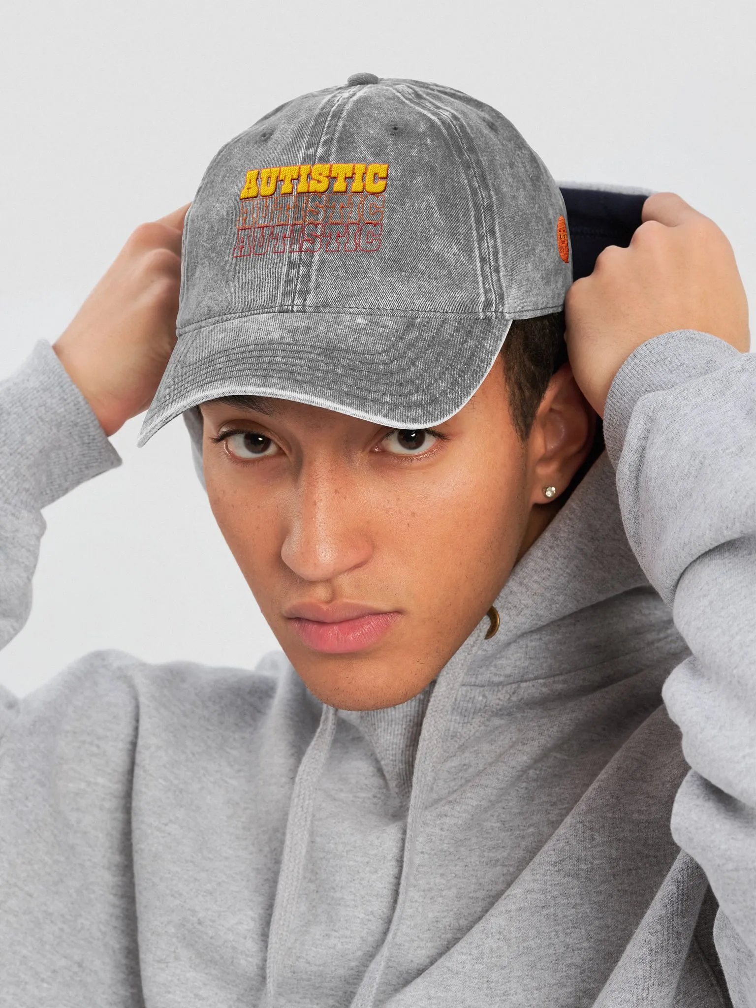 AUTISTIC vintage wash dad hat product image (13)