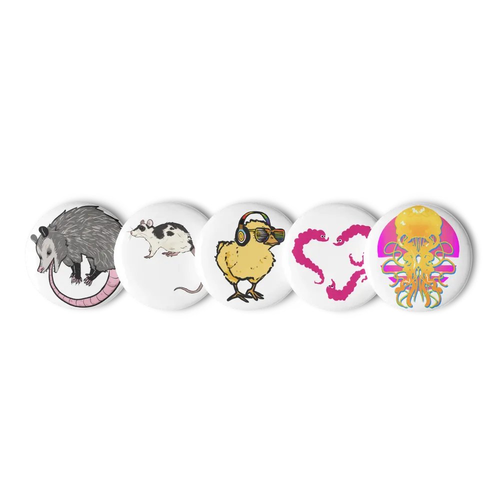 Shifty Animal badge set product image (2)