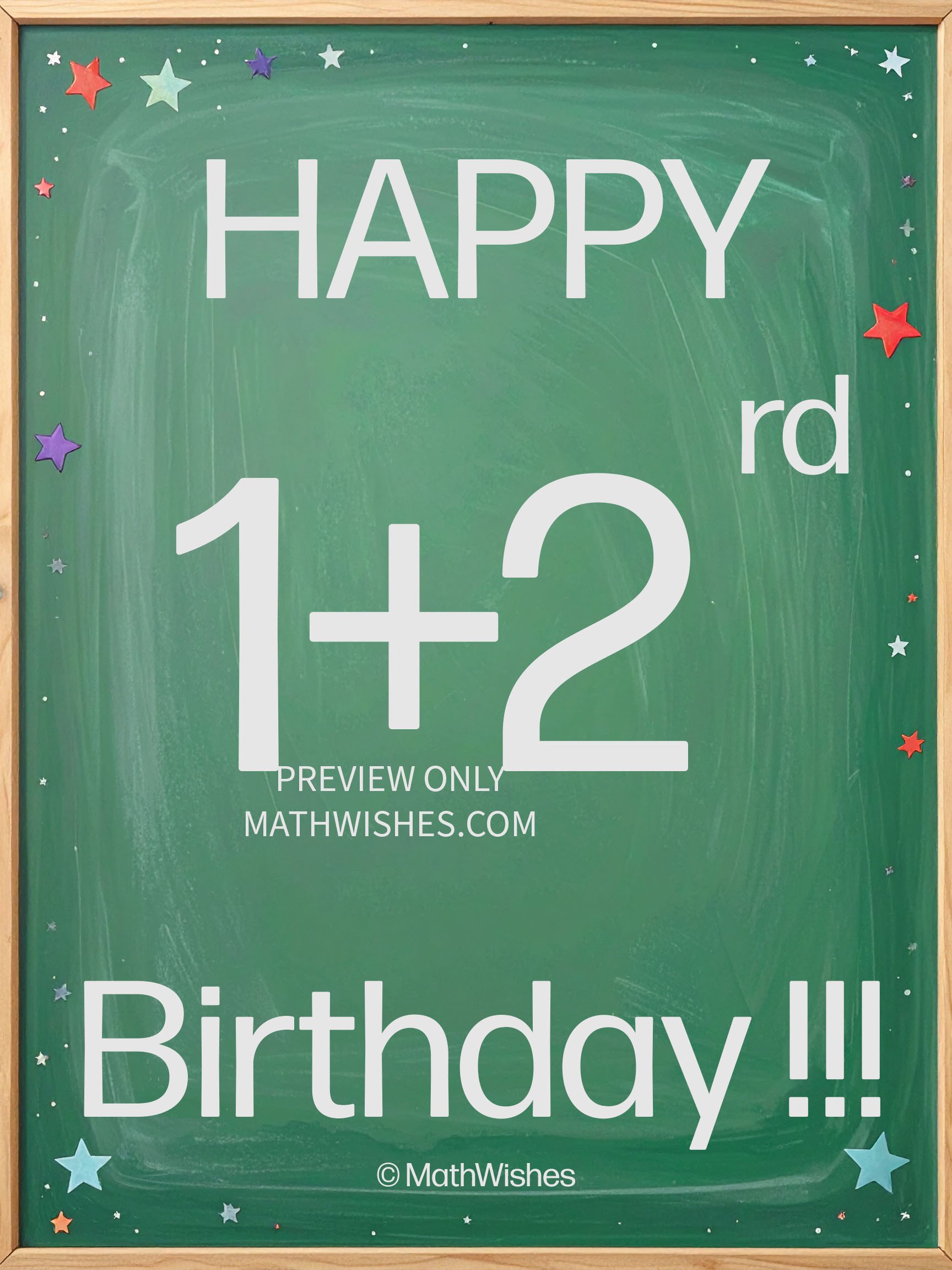 3rd Birthday Card - Math product image (1)