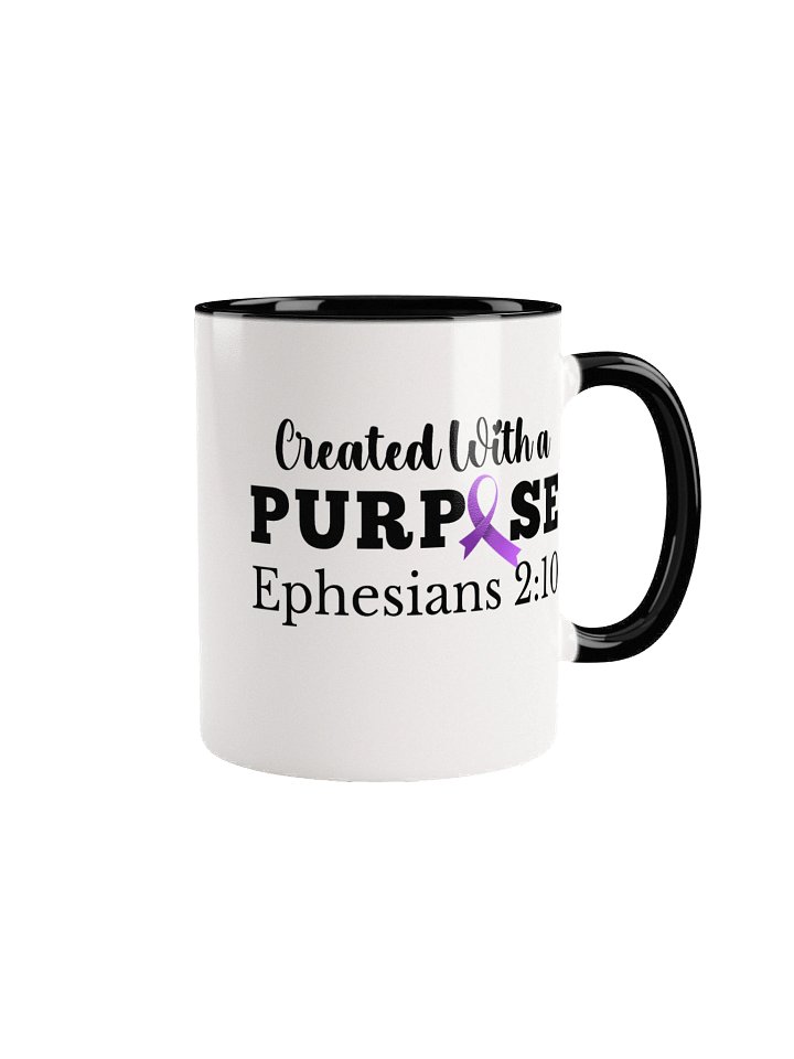 Created With A Purpose : Purple Ribbon Alzheimer's Awareness Ceramic Mug product image (2)