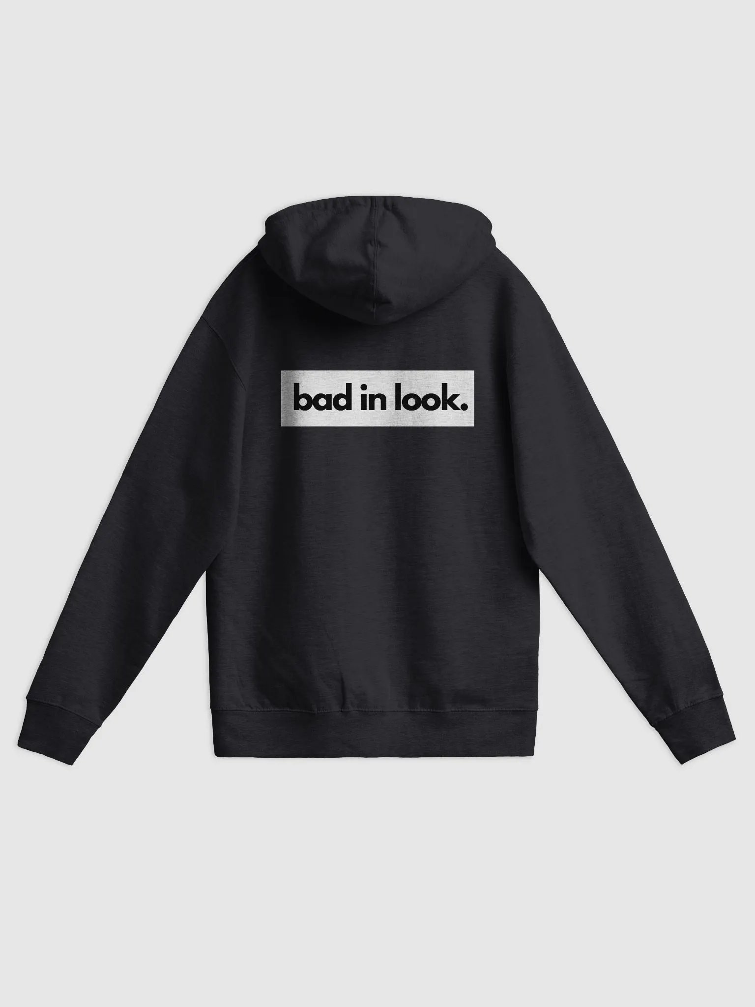 bad in look. Black Zipper Hoodie product image (1)