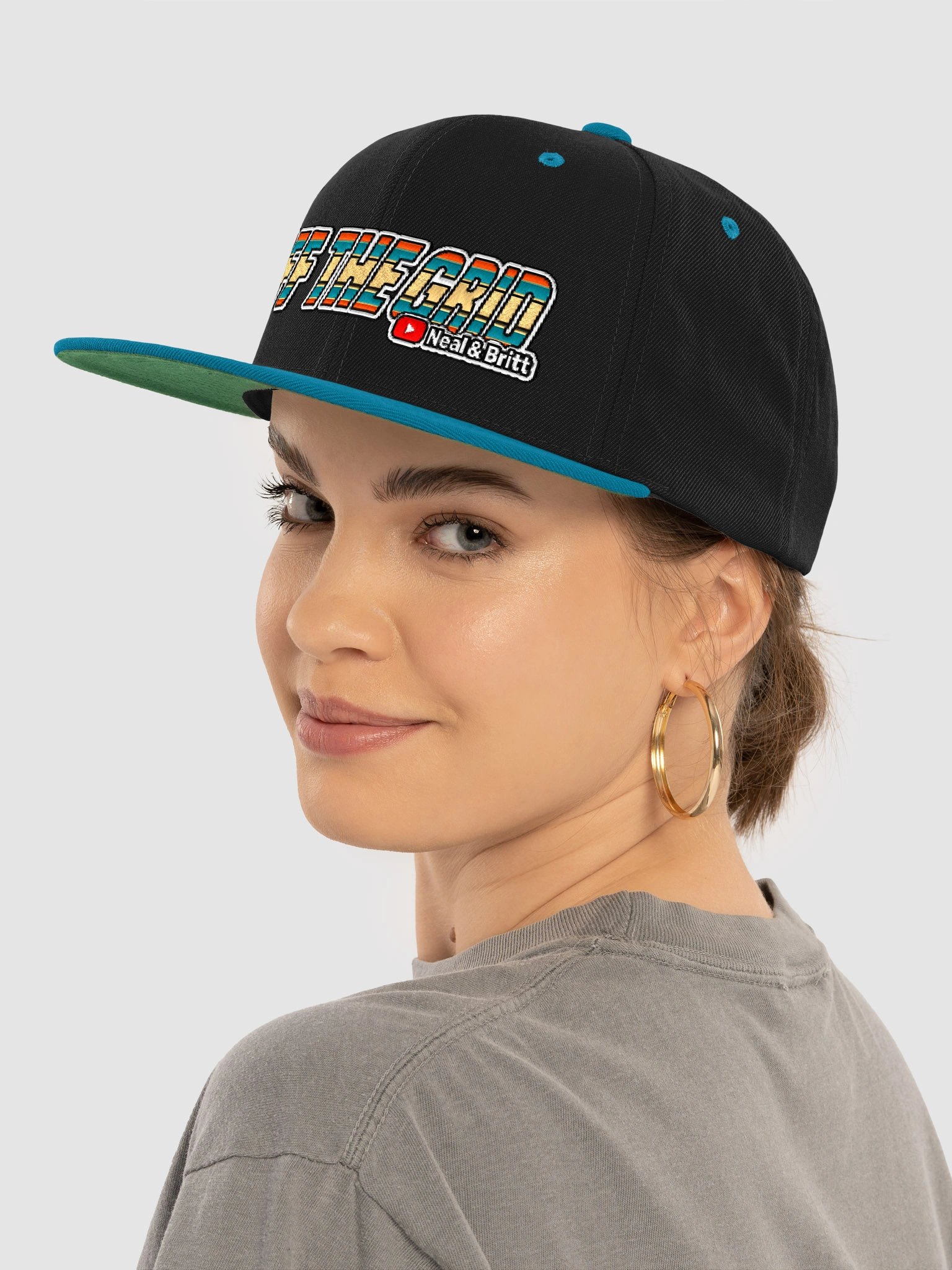 Off The Grid Southwest Snapback | Black/Teal product image (1)