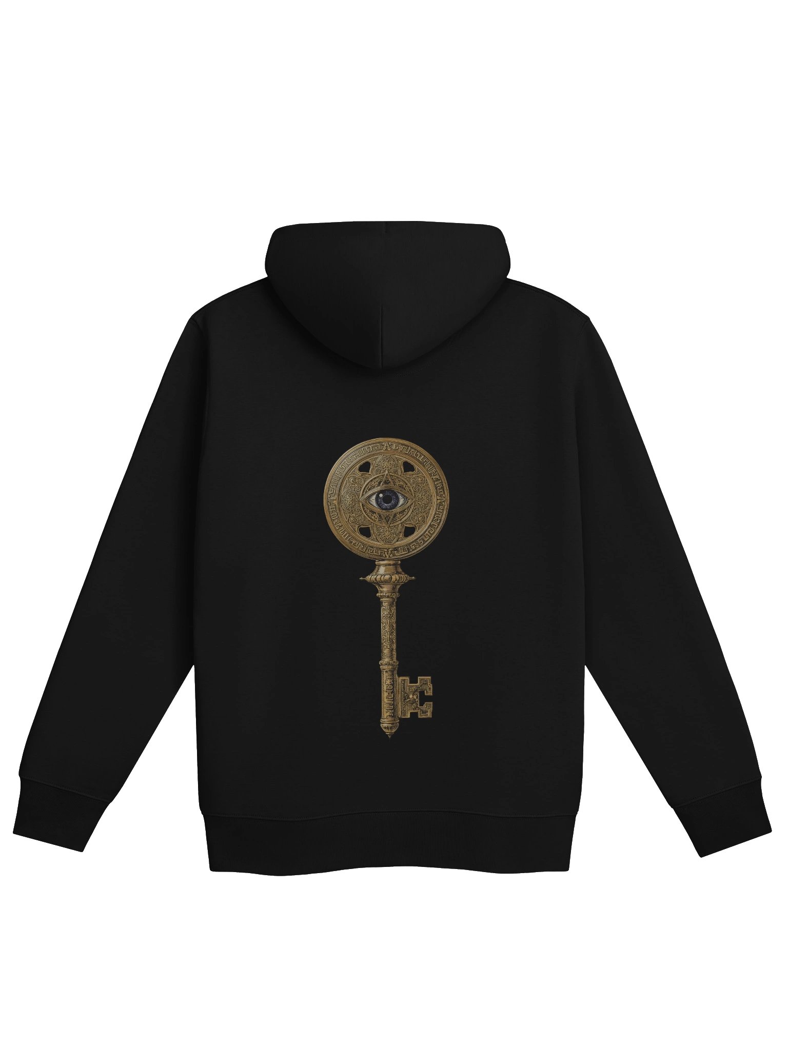 The Gatekeeper’s Key – Black Fortress Edition (Front & Back Print) | Organic Hoodie product image (2)