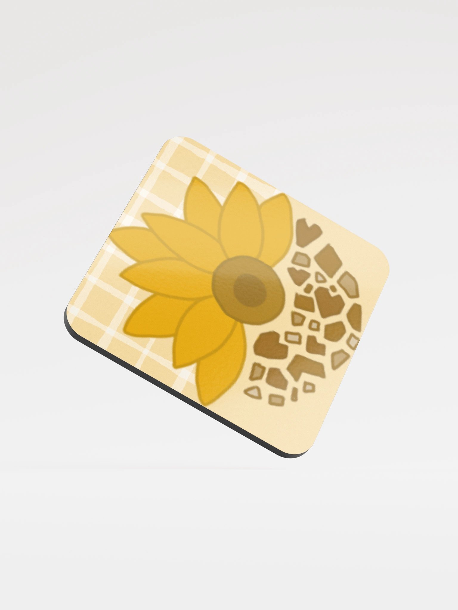 Sunflower Glossed Cork Coaster product image (1)