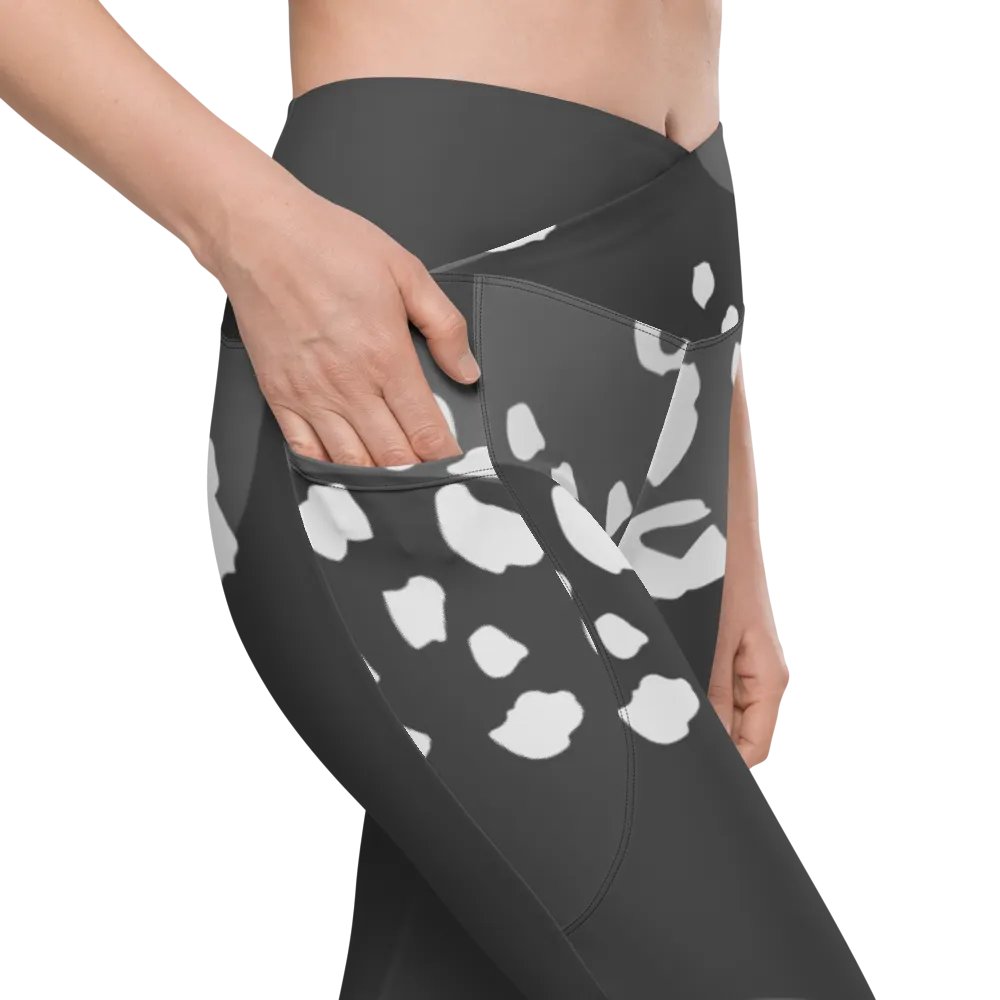 Flowing Grey Camo Leggings with Pockets product image (10)