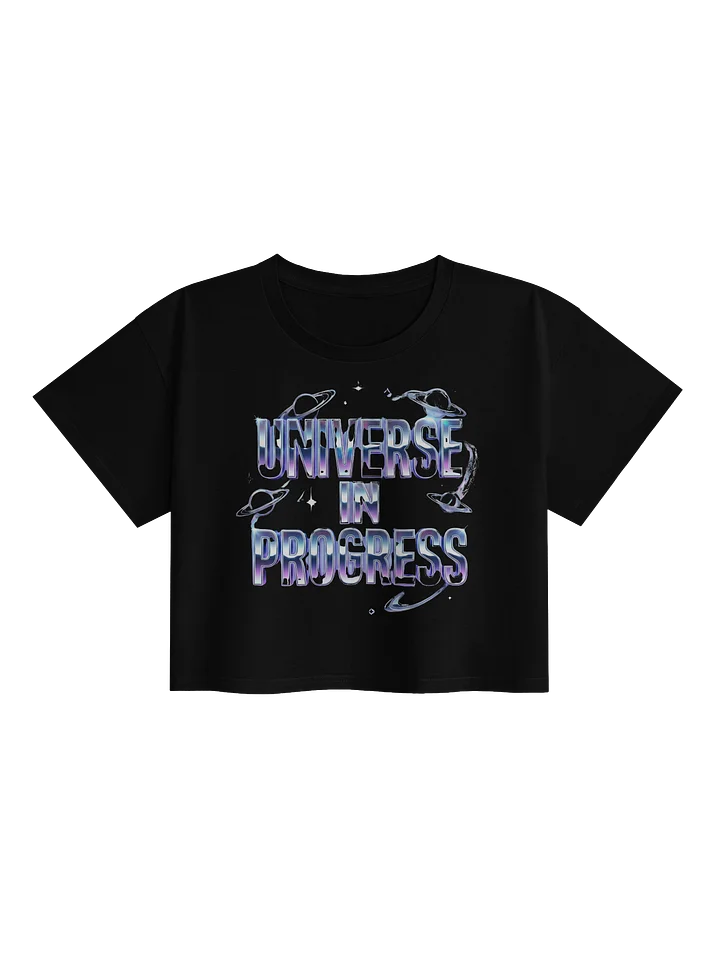 Universe In Progress – Chrome Cosmic Crop Top product image (2)