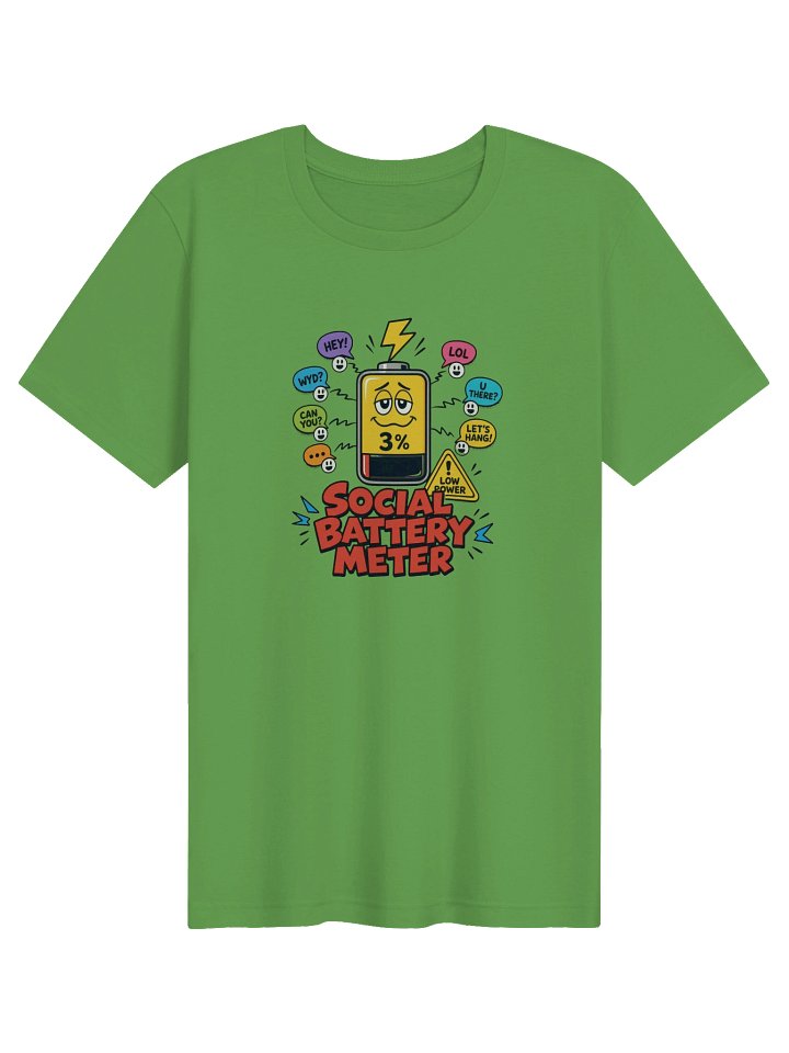UnspokenMinds: Social Battery Meter Tee product image (1)