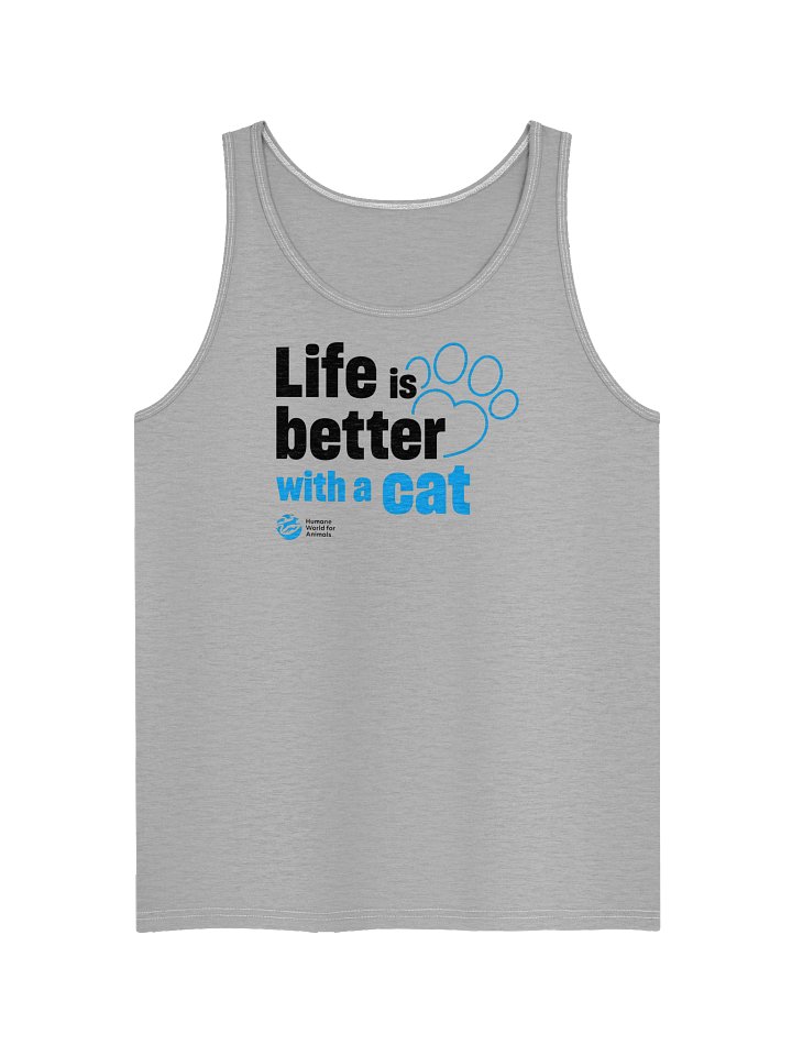 Life is better with a cat - Typographic - Tank top product image (1)