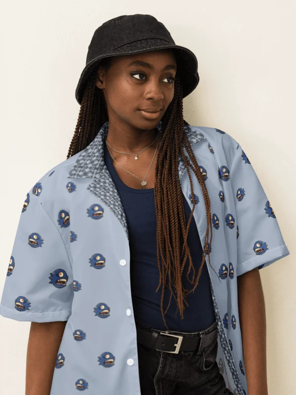 Curse of the Chomp Hawaiian Shirt - Skyfade Blue product image (2)