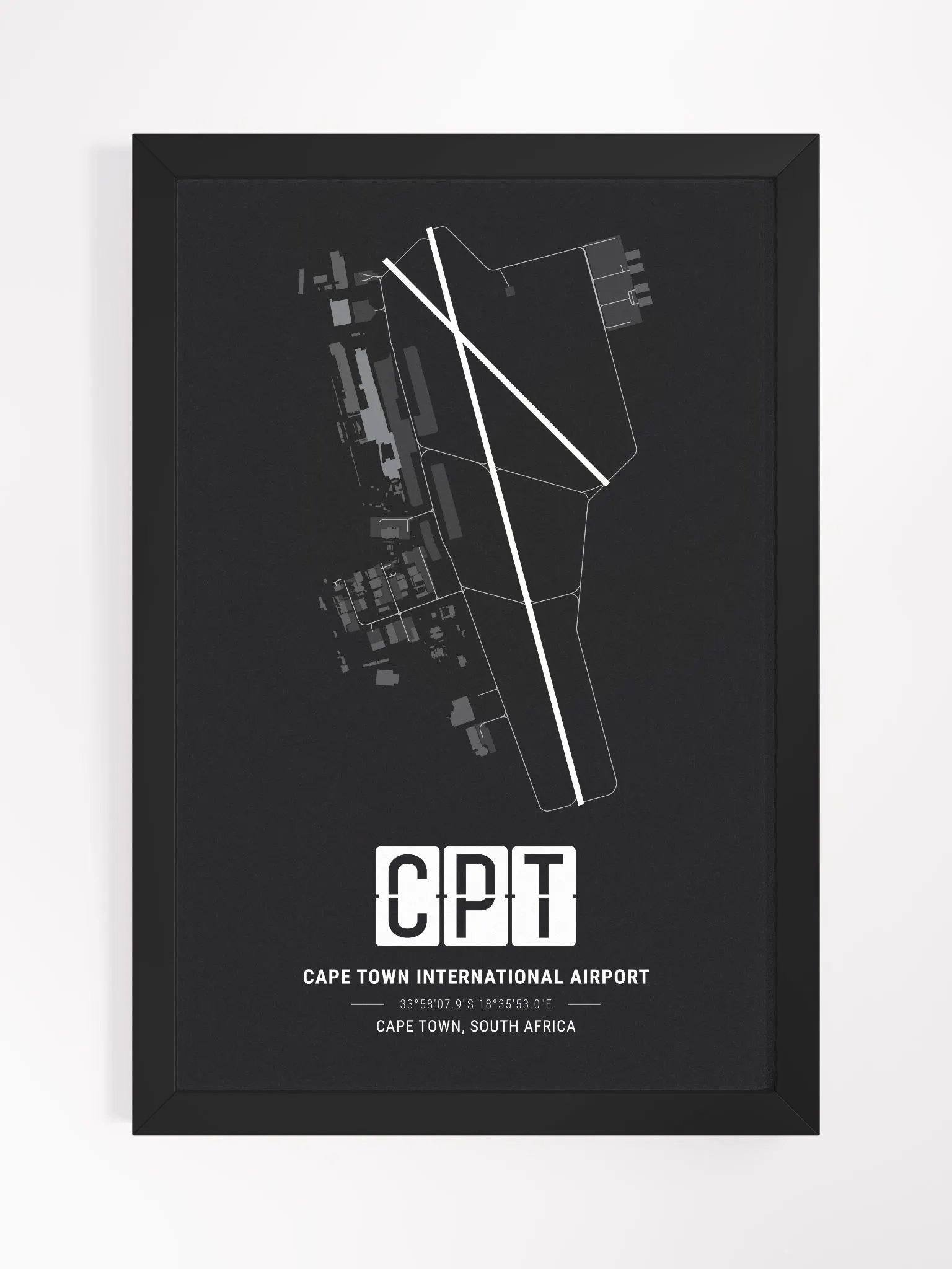 Framed Airport CPT Premium Map On Matt Paper product image (1)