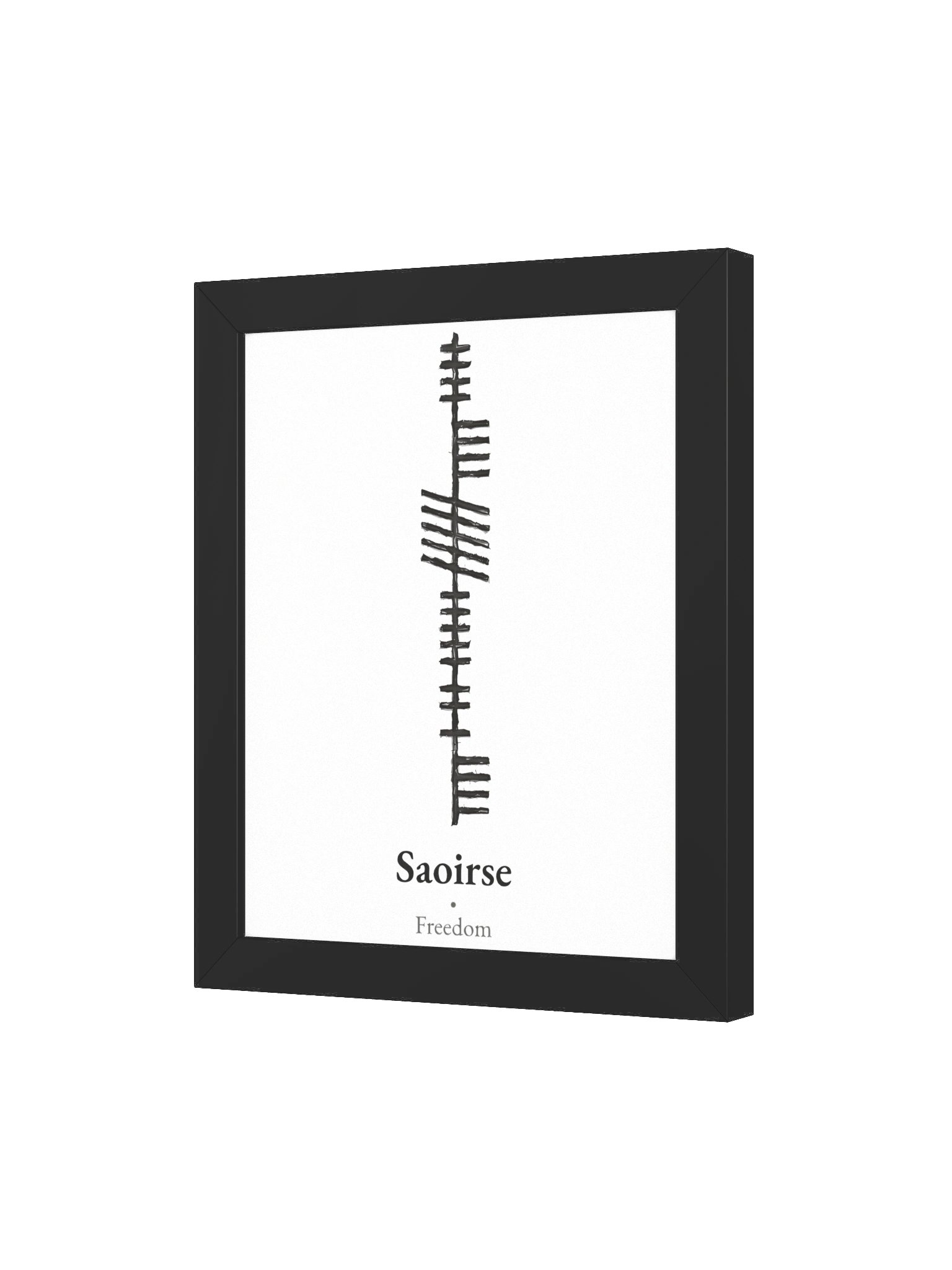 Saoirse – Irish Word for Freedom Ogham Framed Art Print product image (3)