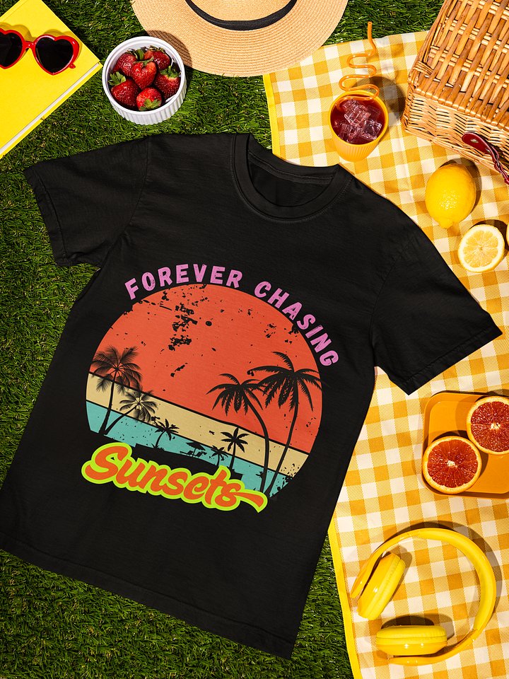 Vintage Sunset Vibes Tee – "Forever Chasing Sunsets" product image (1)
