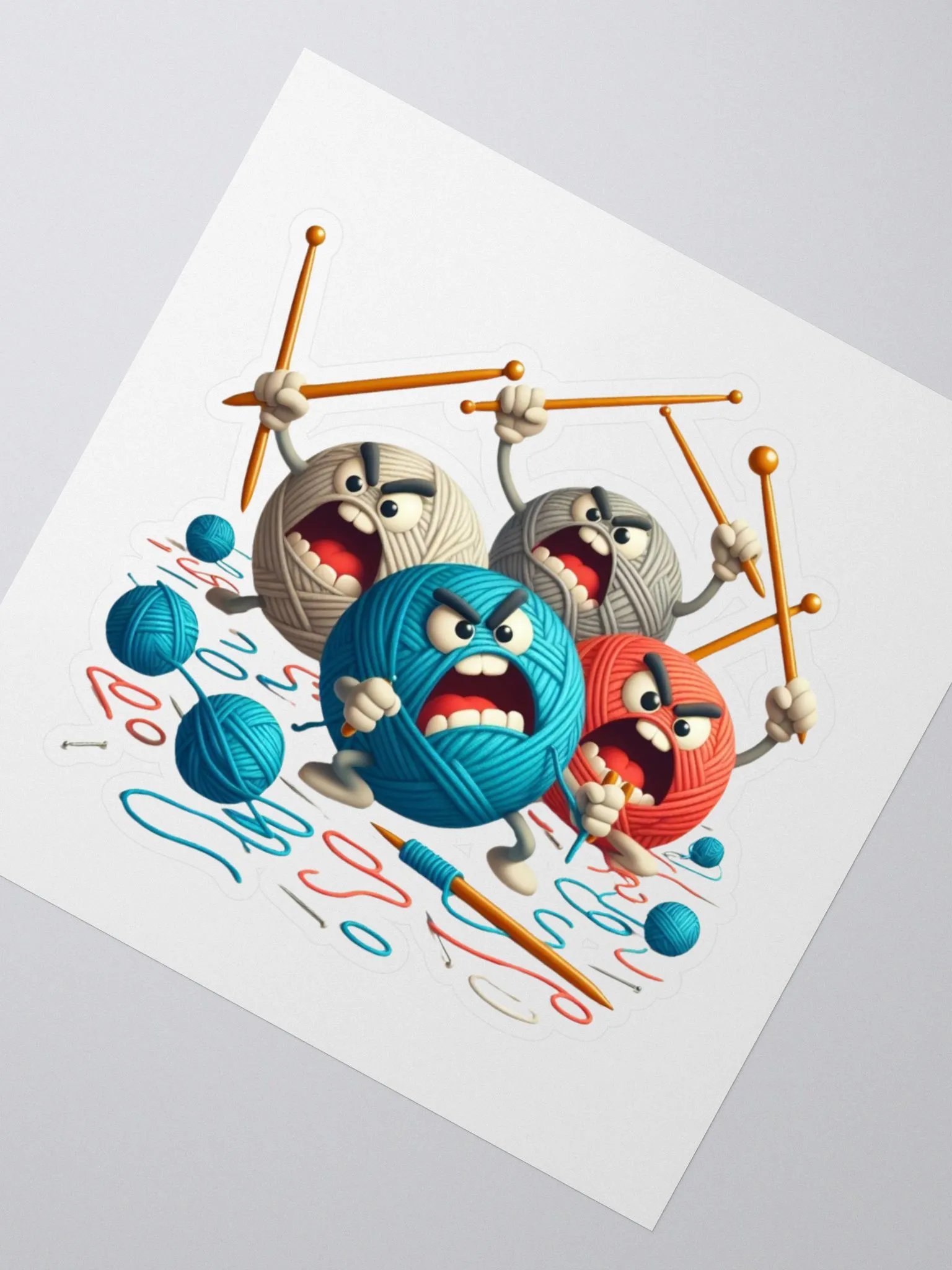 Yarn Raid Kiss Cut Stickers product image (2)