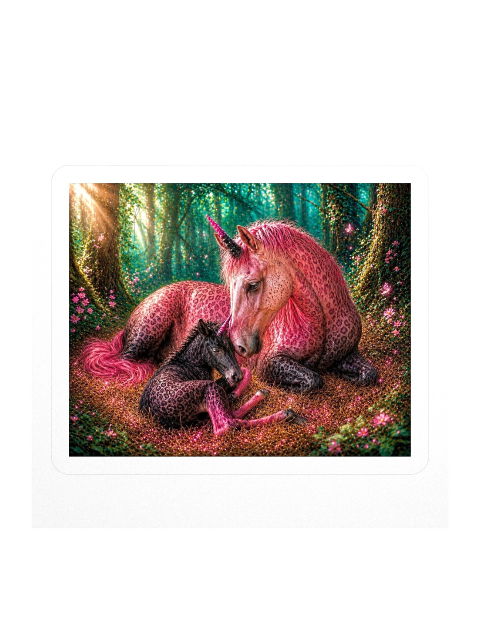 Leopard Unicorn Mother & Foal Sticker product image (1)